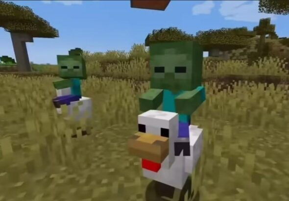 chicken jockey Minecraft