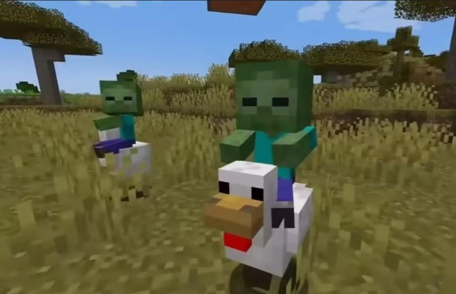 chicken jockey Minecraft